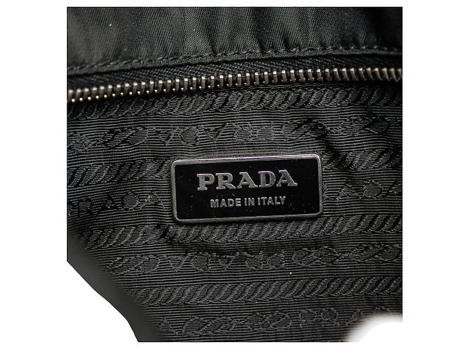 Prada Tote aus Tessuto mit schwarzem Spazzolato-Besatz - Ansicht 5