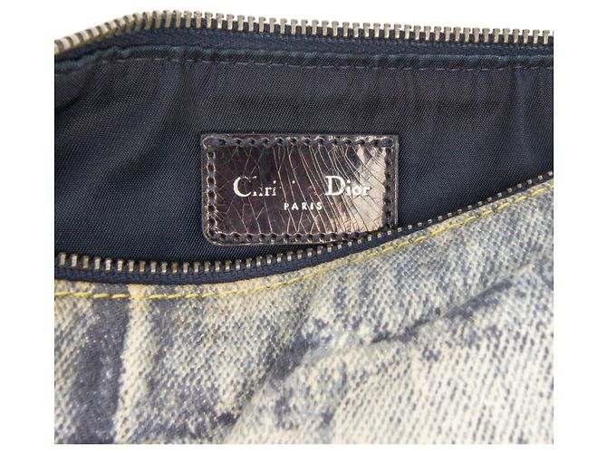 Saddle Pochete de denim impresso mini azul Dior Azul claro - vista 5