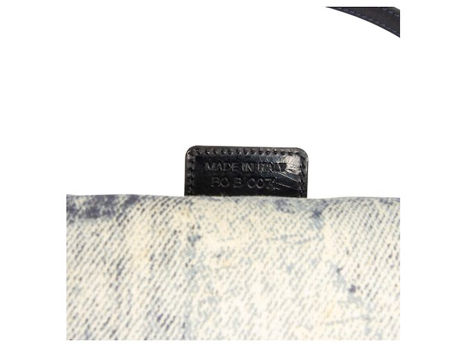 Saddle Pochete de denim impresso mini azul Dior Azul claro - vista 6