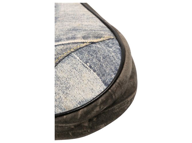 Saddle Pochete de denim impresso mini azul Dior Azul claro - vista 7