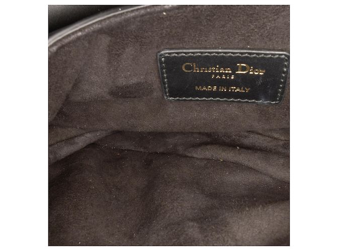 Borsa Saddle Mini Nera in Pelle di Vitello Liscia Dior Nero - vista 4