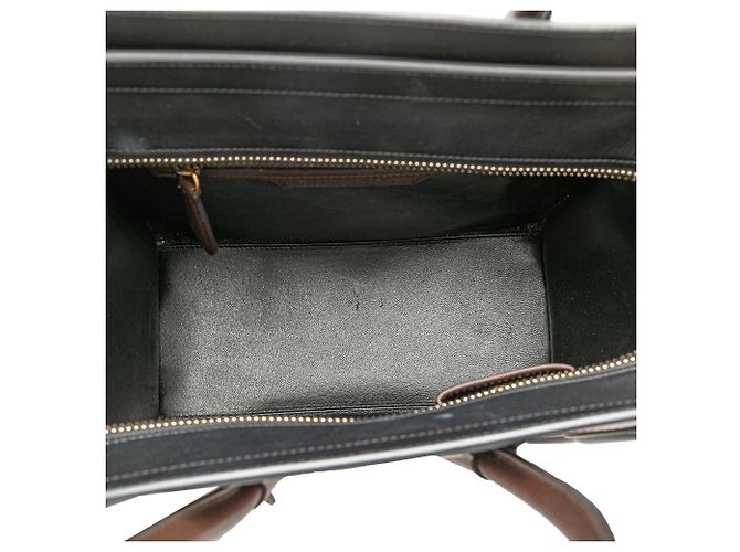 Luggage Céline Celine Roter Mikro-Tricolor-Leder-Reisetasche Mehrfarben - Ansicht 4