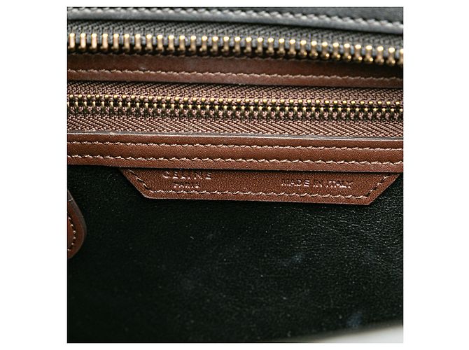 Luggage Céline Celine Roter Mikro-Tricolor-Leder-Reisetasche Mehrfarben - Ansicht 5
