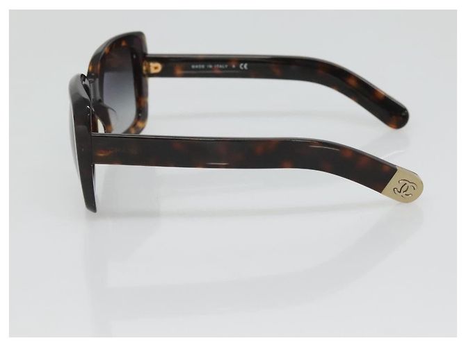 Occhiali da sole CHANEL Logo in plastica Marrone - vista 4
