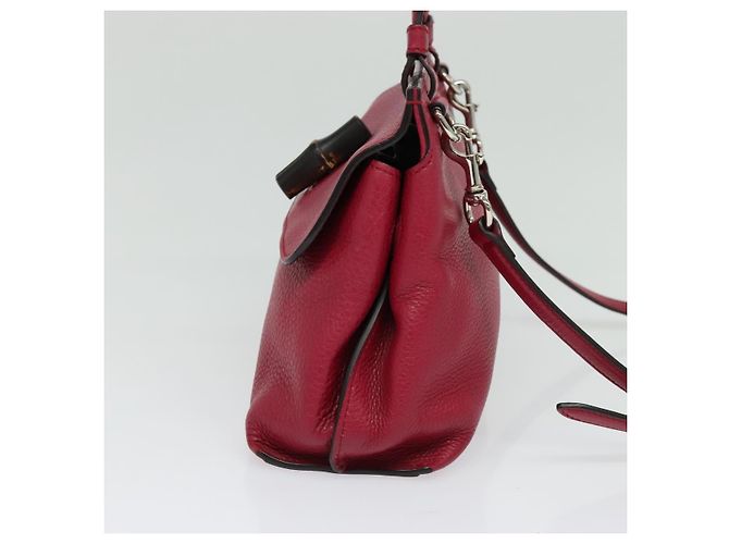 Gucci Bamboo Daily Top Handle Couro Medium Rosa - vista 3