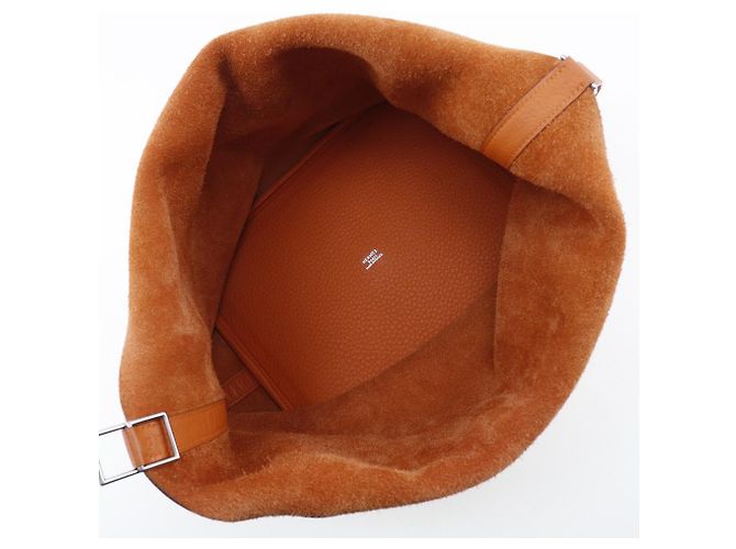Hermès Picotin Lock Tasche Clemence GM Orange - Ansicht 3