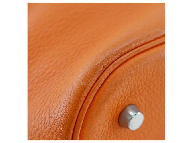 Hermès Picotin Lock Tasche Clemence GM Orange - Ansicht 6