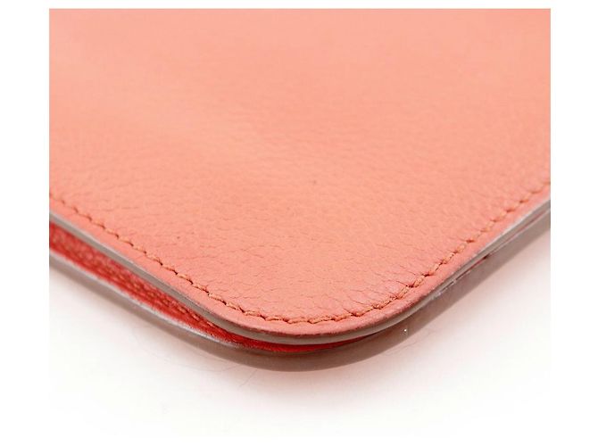 Billetera combinada Dogon Duo de cuero Hermès Rosa - vista 6