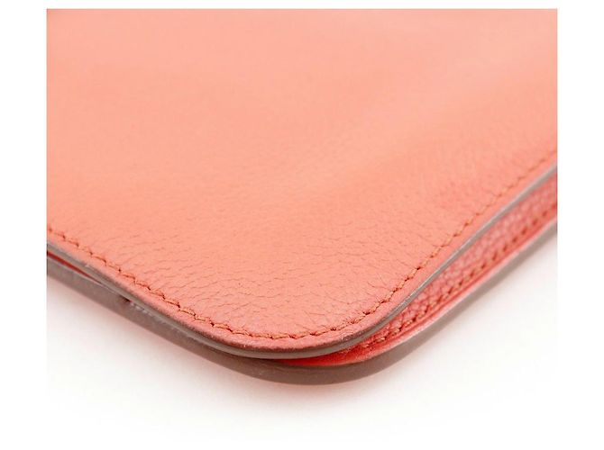 Billetera combinada Dogon Duo de cuero Hermès Rosa - vista 7