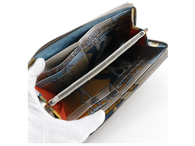 Hermès Cartera con cremallera Azap Hermes Epsom Long Beige - vista 3