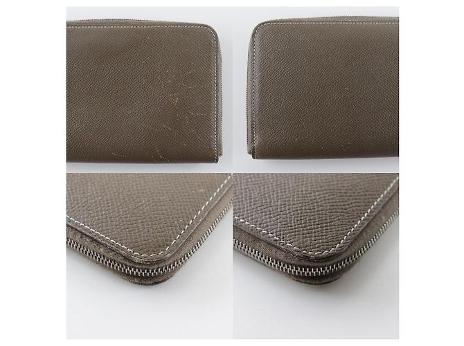 Hermès Cartera con cremallera Azap Hermes Epsom Long Beige - vista 5