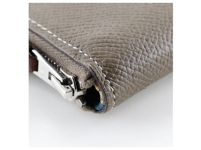 Hermès Cartera con cremallera Azap Hermes Epsom Long Beige - vista 6