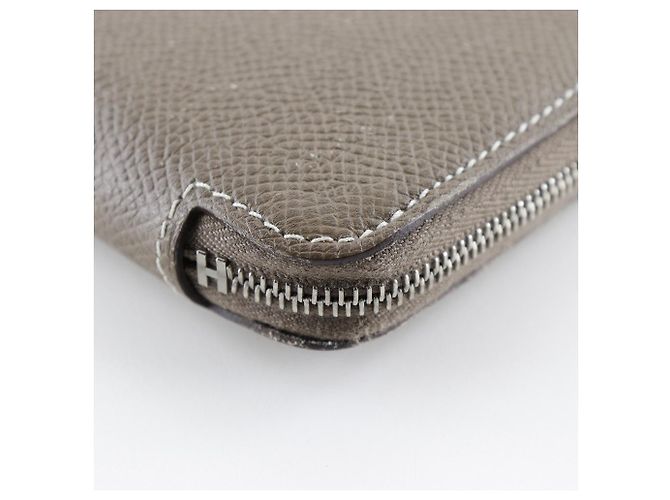 Hermès Cartera con cremallera Azap Hermes Epsom Long Beige - vista 7