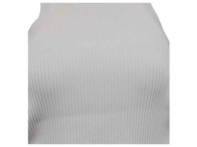 Abito Mini Halterneck Herve Leger x Julia Restoin Roitfeld in Viscosa Bianca Bianco Crudo - vista 2