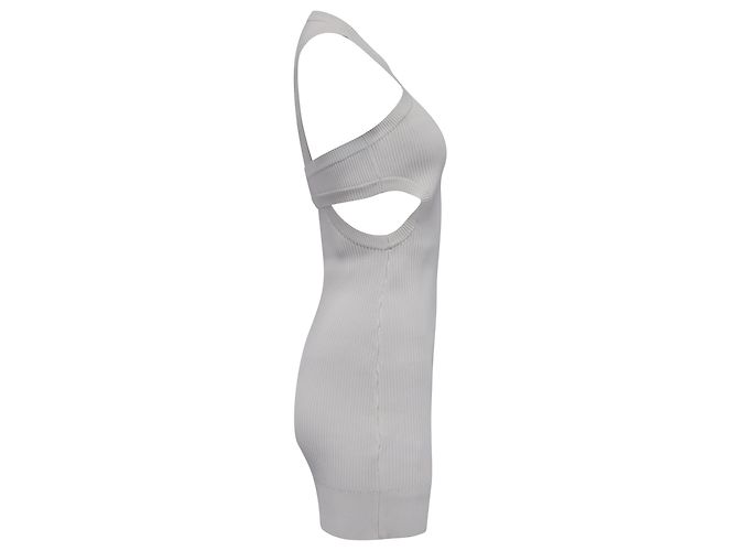Abito Mini Halterneck Herve Leger x Julia Restoin Roitfeld in Viscosa Bianca Bianco Crudo - vista 3
