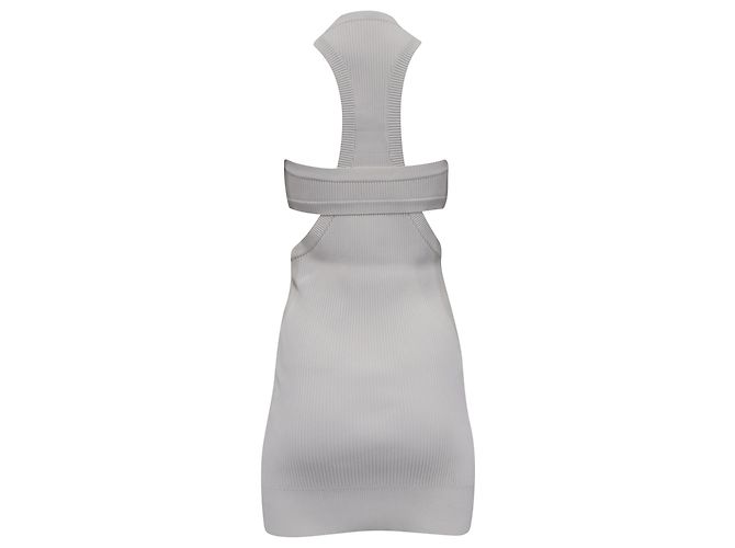 Abito Mini Halterneck Herve Leger x Julia Restoin Roitfeld in Viscosa Bianca Bianco Crudo - vista 4