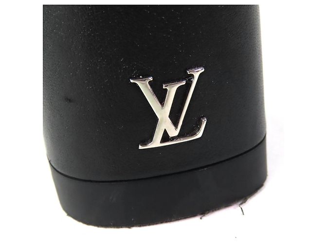 Stivali in shearling metallico con logo LV di Louis Vuitton Nero - vista 9