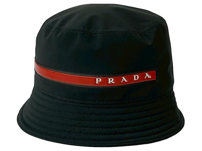 Prada Baumwoll-Bucket-Hat Schwarz - Ansicht 2