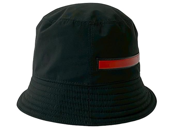 Prada Baumwoll-Bucket-Hat Schwarz - Ansicht 4