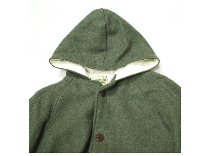 Autre Marque Abrigo de lana Melton SKOOKUM Verde Verde oliva - vista 4