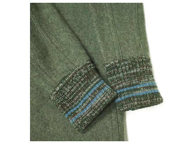 Autre Marque Abrigo de lana Melton SKOOKUM Verde Verde oliva - vista 5