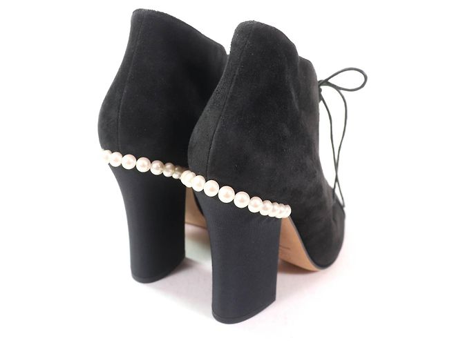 Chanel COCO Mark Wildleder Stiefeletten Schwarz - Ansicht 2
