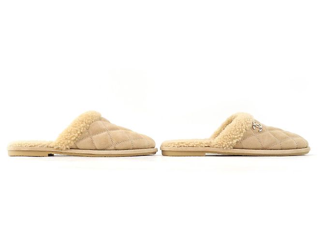 Pantofole Matelassé Chanel Beige - vista 3
