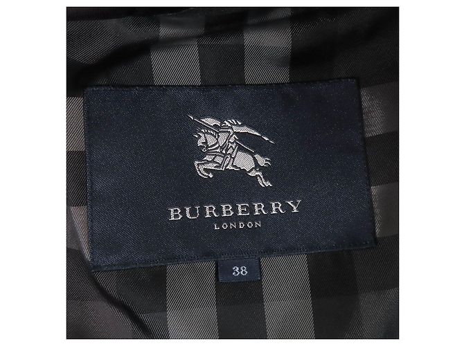 Abrigo acolchado con capucha de piel de Burberry London Negro - vista 8