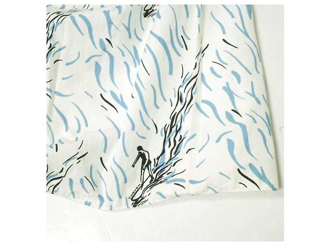 Autre Marque Falda de algodón con estampado Surf Carven Blanco - vista 5