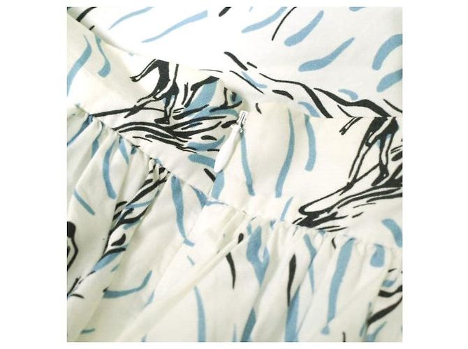 Autre Marque Falda de algodón con estampado Surf Carven Blanco - vista 7