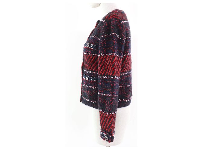 Chaqueta de cachemira tweed COCO Mark de Chanel Roja - vista 2
