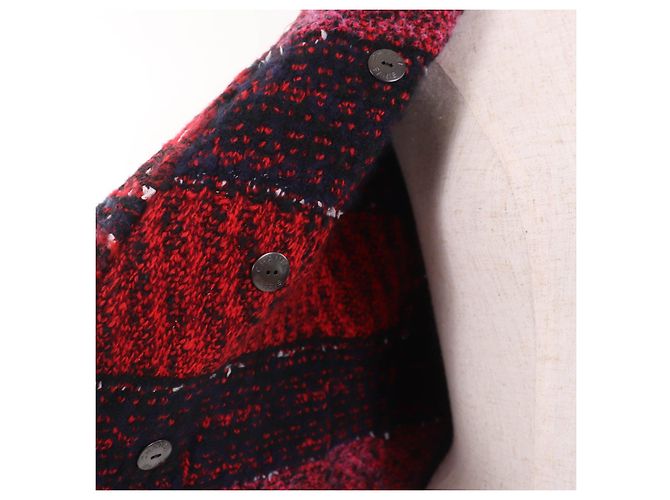Chaqueta de cachemira tweed COCO Mark de Chanel Roja - vista 5