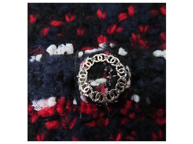 Chaqueta de cachemira tweed COCO Mark de Chanel Roja - vista 6