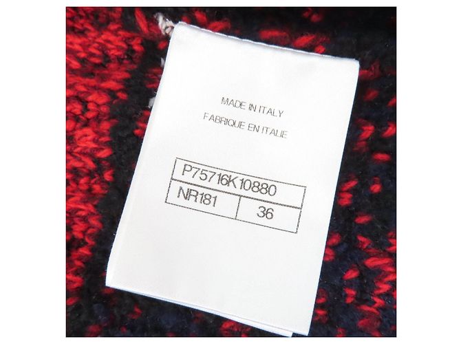 Chaqueta de cachemira tweed COCO Mark de Chanel Roja - vista 8