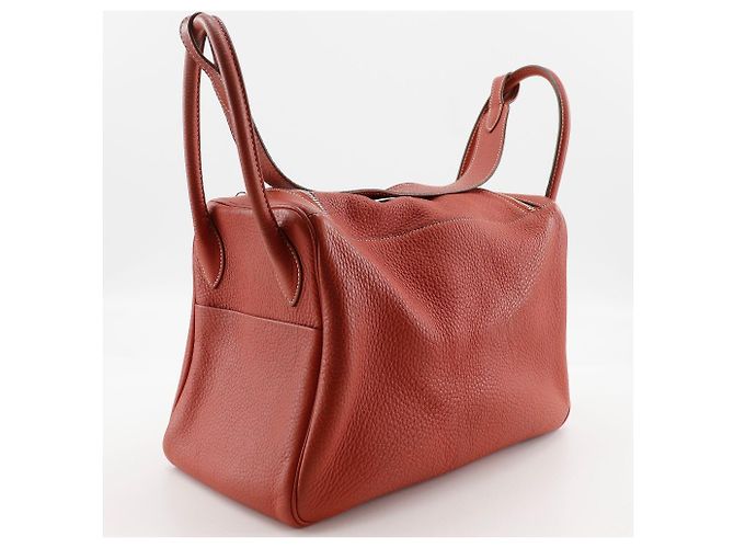 Borsa Lindy Togo 34 di Hermès Arancione - vista 2