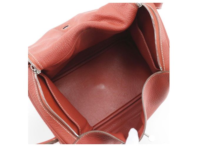 Borsa Lindy Togo 34 di Hermès Arancione - vista 3