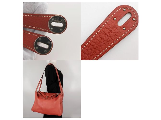 Borsa Lindy Togo 34 di Hermès Arancione - vista 4