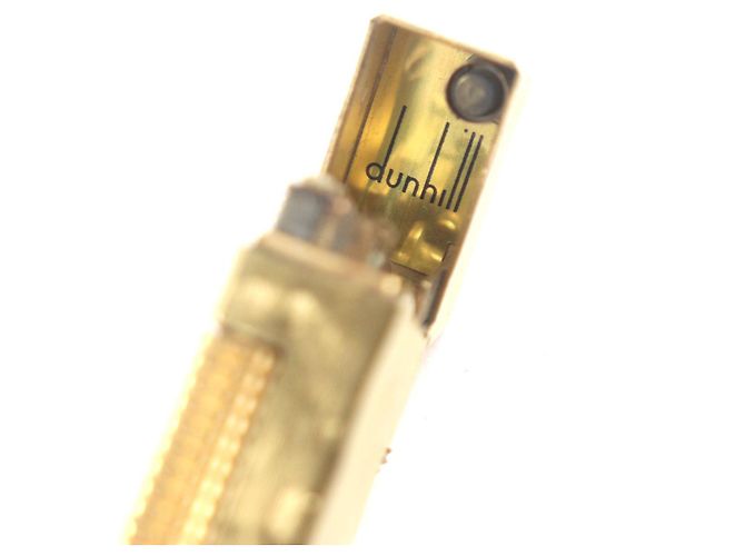 Alfred Dunhill Briquet à motif intégral Dunhill Square Doré - vue 5