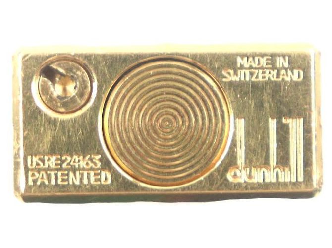 Alfred Dunhill Briquet à motif intégral Dunhill Square Doré - vue 6