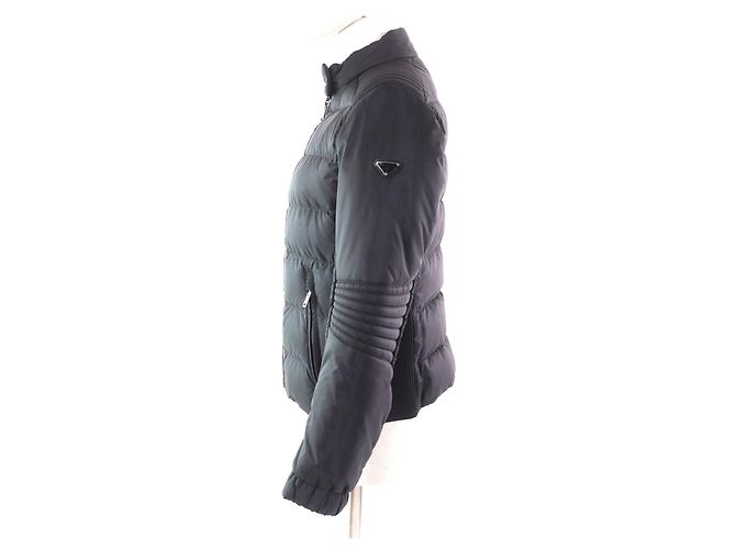 Prada Down jacket Polyamide Down jacket Black - view 2