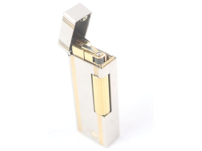 Alfred Dunhill Dunhill Striped Logo Square Lighter Silvery - view 3