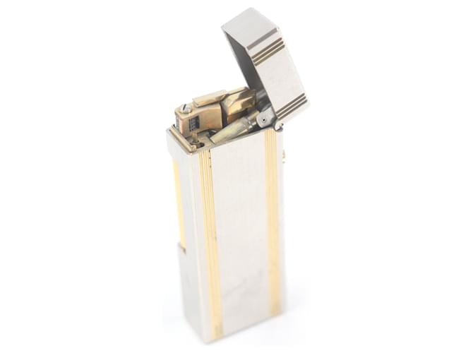 Alfred Dunhill Dunhill Striped Logo Square Lighter Silvery - view 4