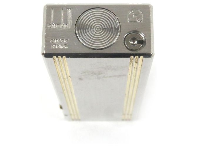 Alfred Dunhill Dunhill Striped Logo Square Lighter Silvery - view 5