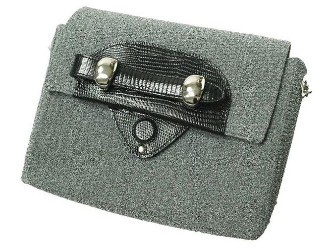 Autre Marque TOFF&LOADSTONE TL-5110 Borsa a Spalla in Pelle Embossata a Lucertola e Maglia Grigio - vista 2