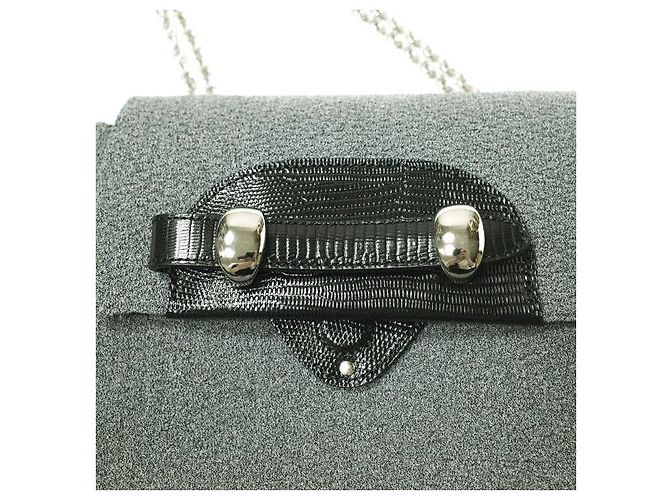 Autre Marque TOFF&LOADSTONE TL-5110 Borsa a Spalla in Pelle Embossata a Lucertola e Maglia Grigio - vista 5