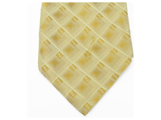 Gravata de seda com padrão Zucca Fendi - vista 2