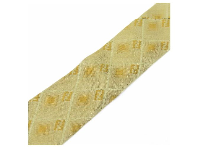 Gravata de seda com padrão Zucca Fendi - vista 4