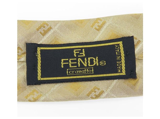 Gravata de seda com padrão Zucca Fendi - vista 8