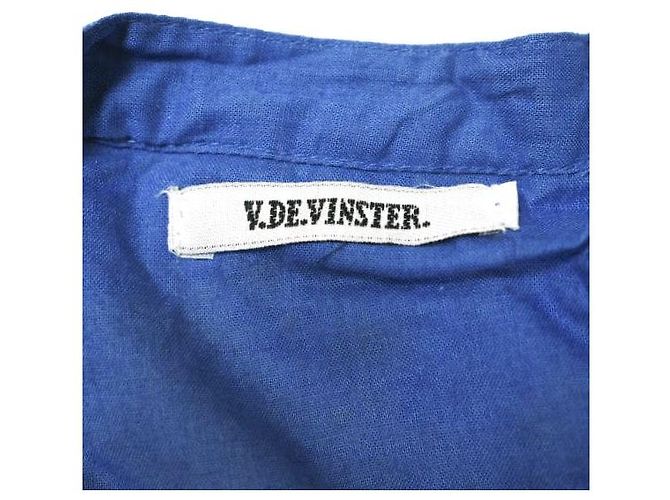 Autre Marque Blusa de Algodão Bordada com Balão V.DE.VINSTER Azul - vista 7