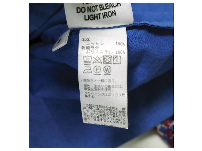 Autre Marque Blusa de Algodão Bordada com Balão V.DE.VINSTER Azul - vista 8